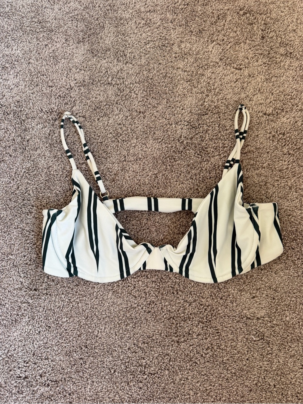 Striped MIKOH Underwire Bikini Top